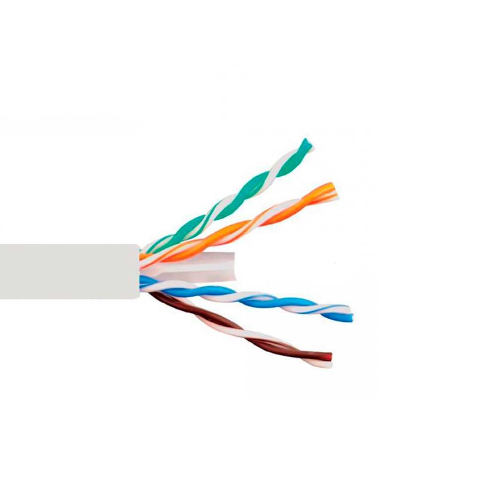 Metro de Cabo de Rede LAN 4PX24AWG CAT6 UTP LSZH -100% Cobre Wec, Branco